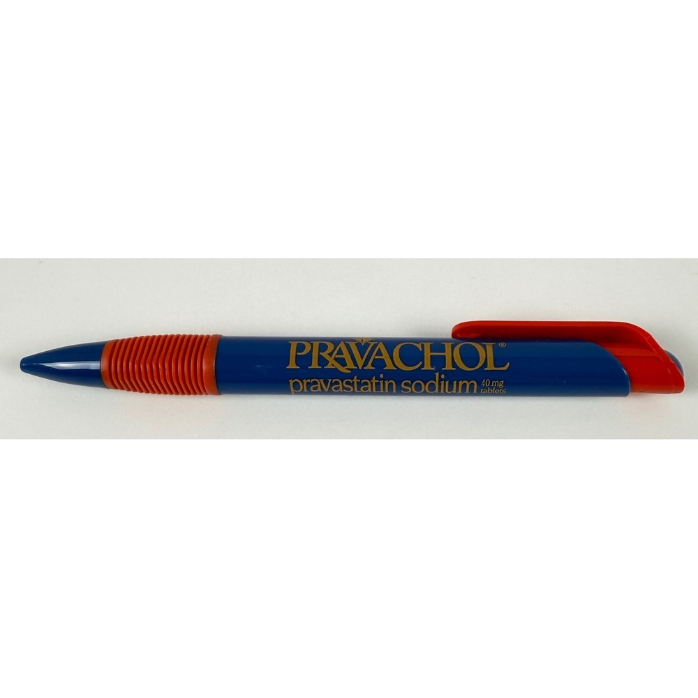 Pravachol Pravastatin Blue Red Pharma Promo Pen‎ Drug Rep Advertising